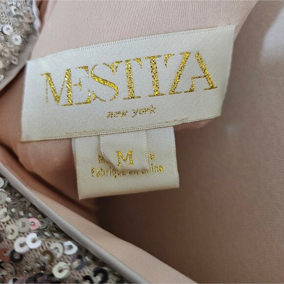 ⚡️SALE! Mestiza NY Silver Sequin Open Back Mini Dress - Picture 13 of 15
